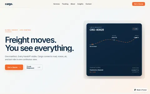 Cargo Logistics template preview