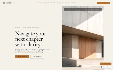 Cavell Partners template preview