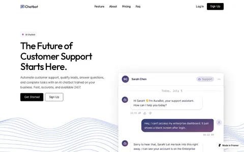 Chatbots template preview