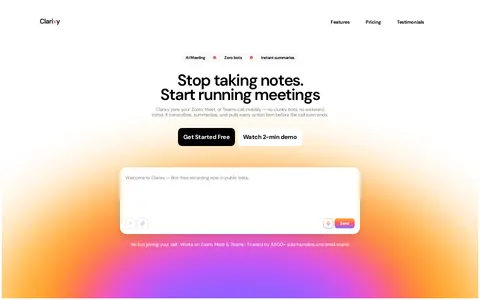 Clarixy template preview