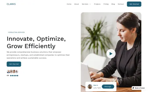 Clarks Consultancy template preview