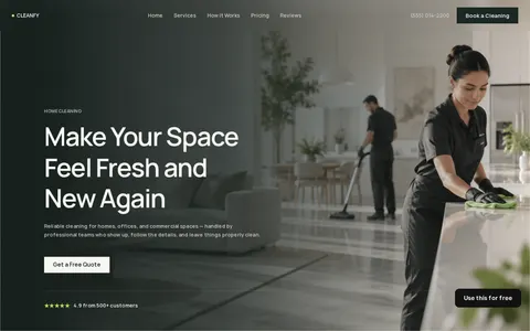 Cleanfy template preview