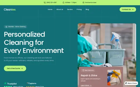 cleanlee template preview