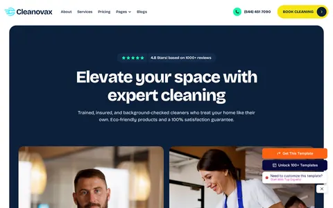 Cleanovax template preview