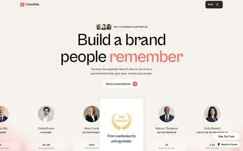 Coachinx template preview