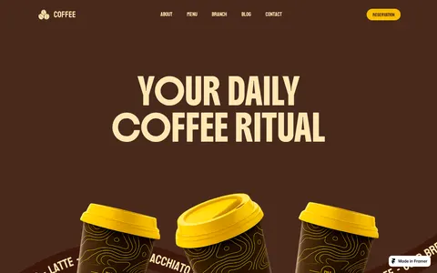 Coffee & Cafe Shop template preview