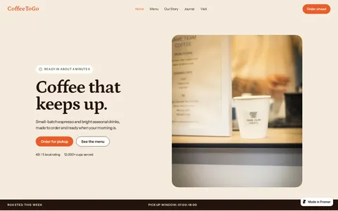 CoffeeToGo template preview