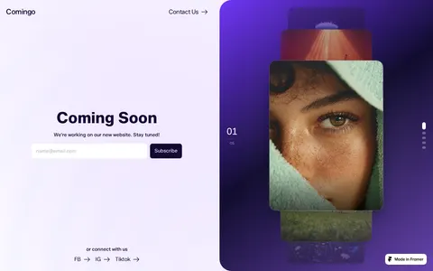 Comingo template preview