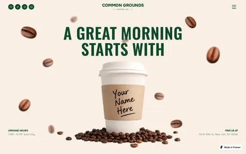 Common Grounds template preview