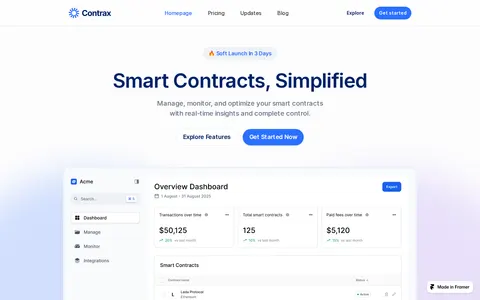 Contrax template preview