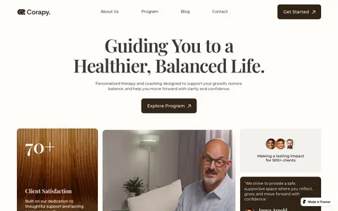 Corapy Well-being template preview