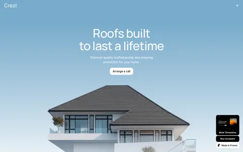 Crest Roofing template preview