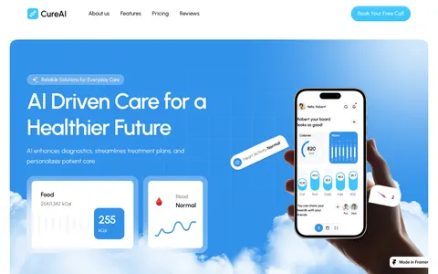 Cureai Healthcare template preview