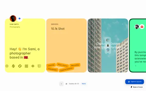Dashbio template preview