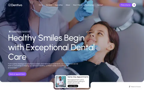 Dentivo template preview