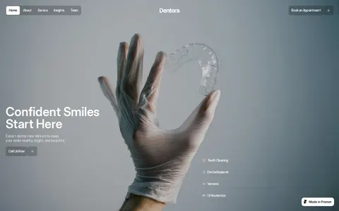 Dentora Clinic template preview