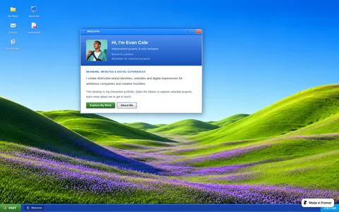 Deskfolio XP template preview