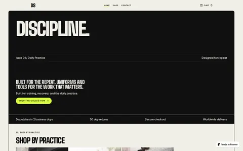 Discipline template preview