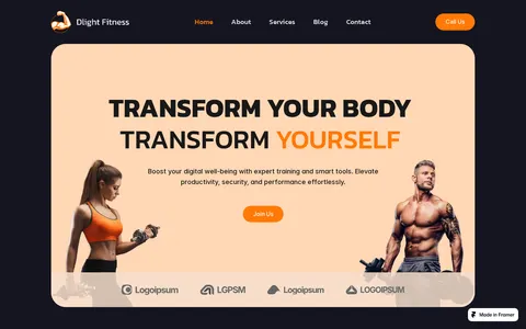 Dlight Fitness template preview