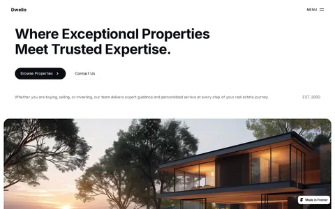 Dwello Home template preview