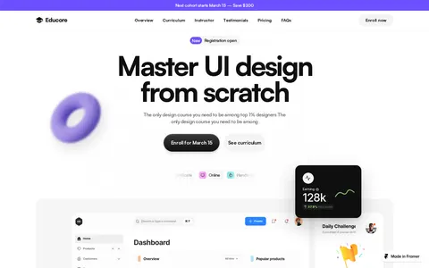 Educore pro template preview