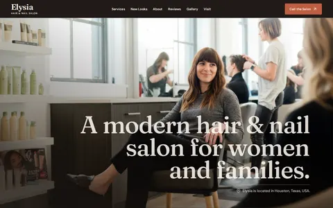 Elysia Salon template preview