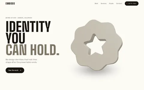 Emboss template preview