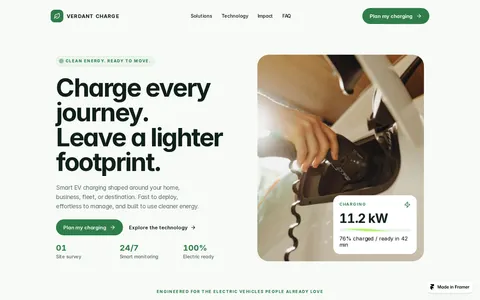 EV Chargers template preview