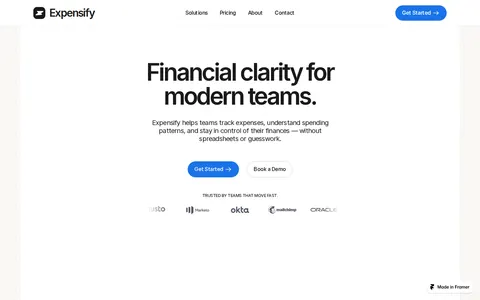 Expensify template preview