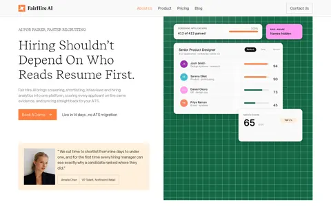 FairHire Talent template preview