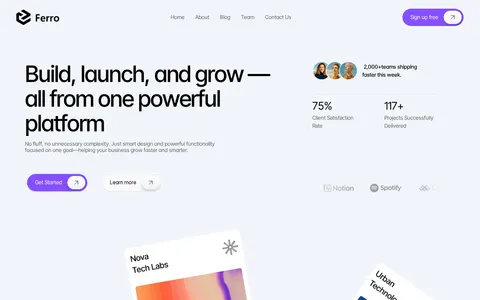 Ferro Studio template preview