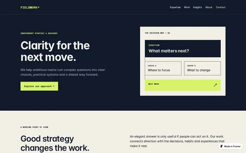 FIELDWORK Advisory template preview