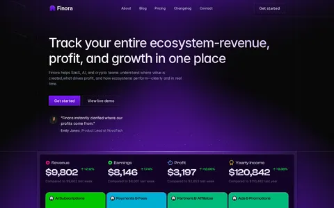 Finora - Ecosystem template preview