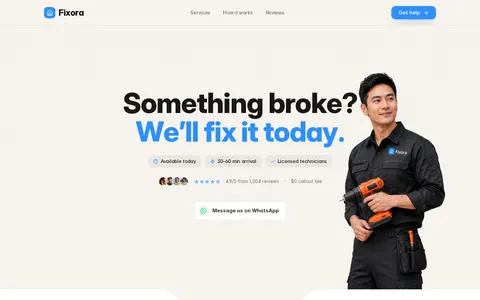Fixora Service template preview