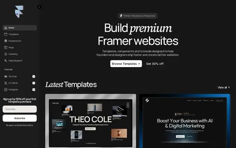 Framebuilder template preview
