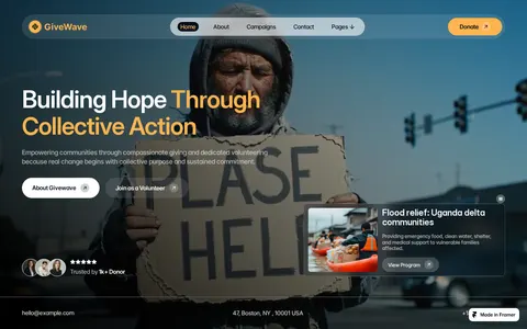 GiveWave template preview