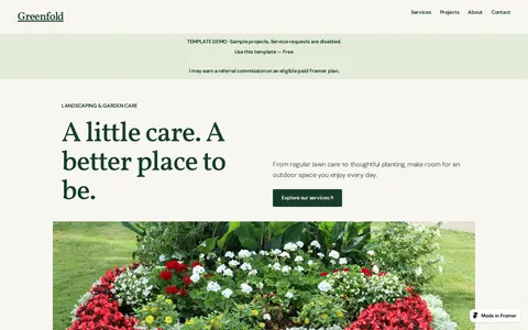 Greenfold template preview