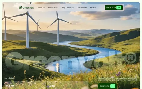 GreenVolt template preview