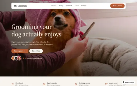 Groomery template preview
