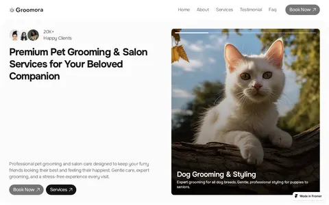 Groomora template preview
