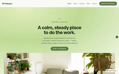 Halcyon Calm template preview