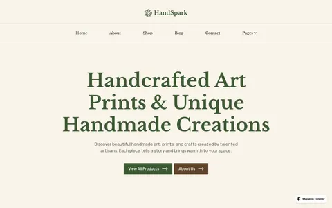 HandSpark template preview