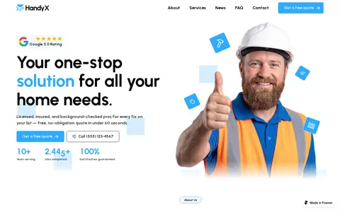 handyx template preview