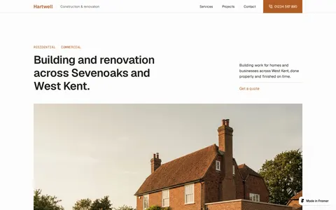 Hartwell Builders template preview