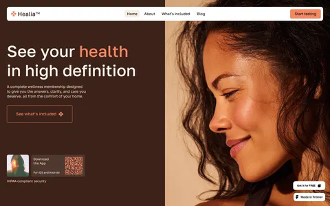 Healia template preview