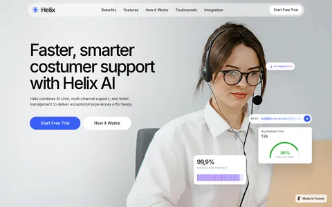 Helix Customer template preview