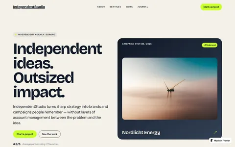 IndependentStudio template preview