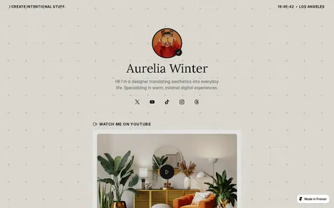 Index - Link in Bio template preview