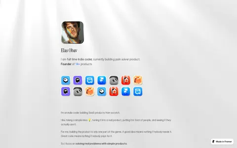 Indiepage template preview