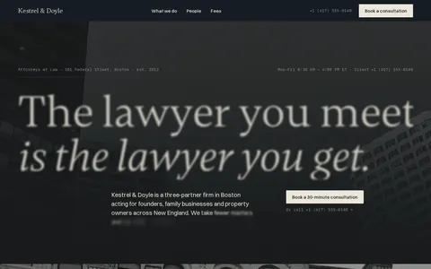 Kestrel Law template preview